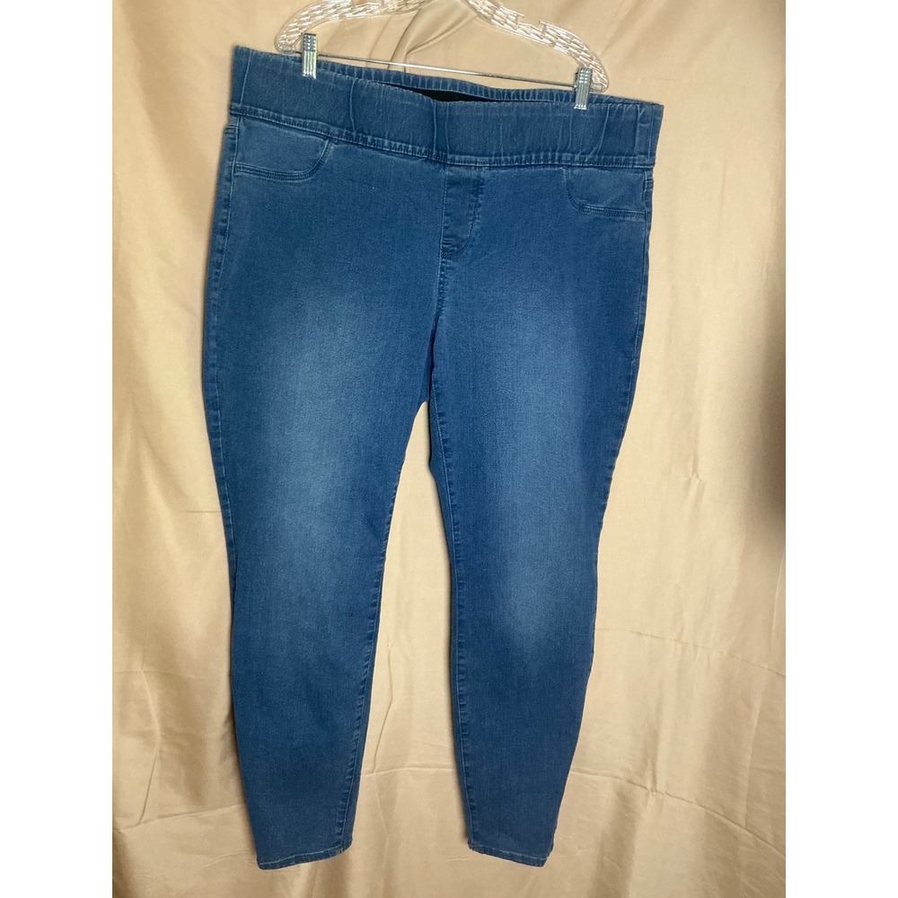 Old Navy Skinny‎ Jeggings Womens 22 Plus Long Blue Excellent Mid-Rise Stretch